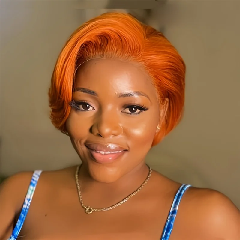 Винтажные волнистые волосы Remy прямые парики с эффектом омбре короткие из