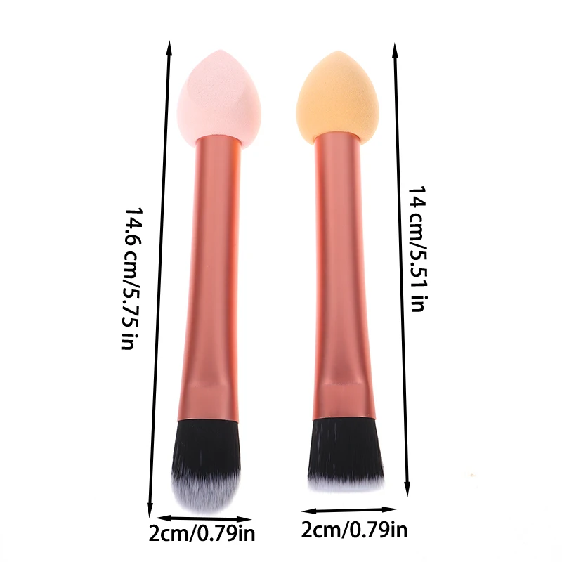 Профессиональная двухсторонняя кисть для румян женская Губка макияжа