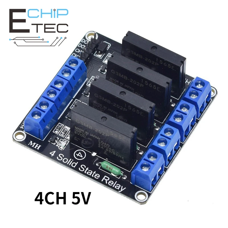 

5V Relay 4 Channel SSR High Level Solid State Relay Module 250V 2A For Arduino 4 Channel 5V DC Relay Module Solid