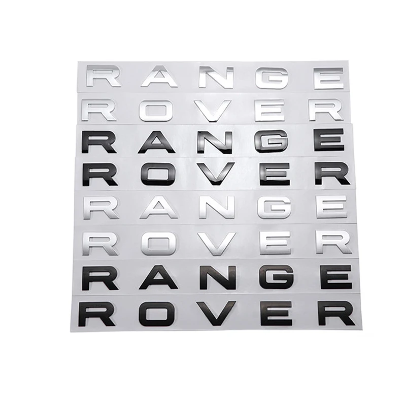 Front Head Stickers 3D Letters Car Hood Bonnet Cover Emblem For Land Rover Range Velar Sport Discovery 2 3 4 Defender Chrome |