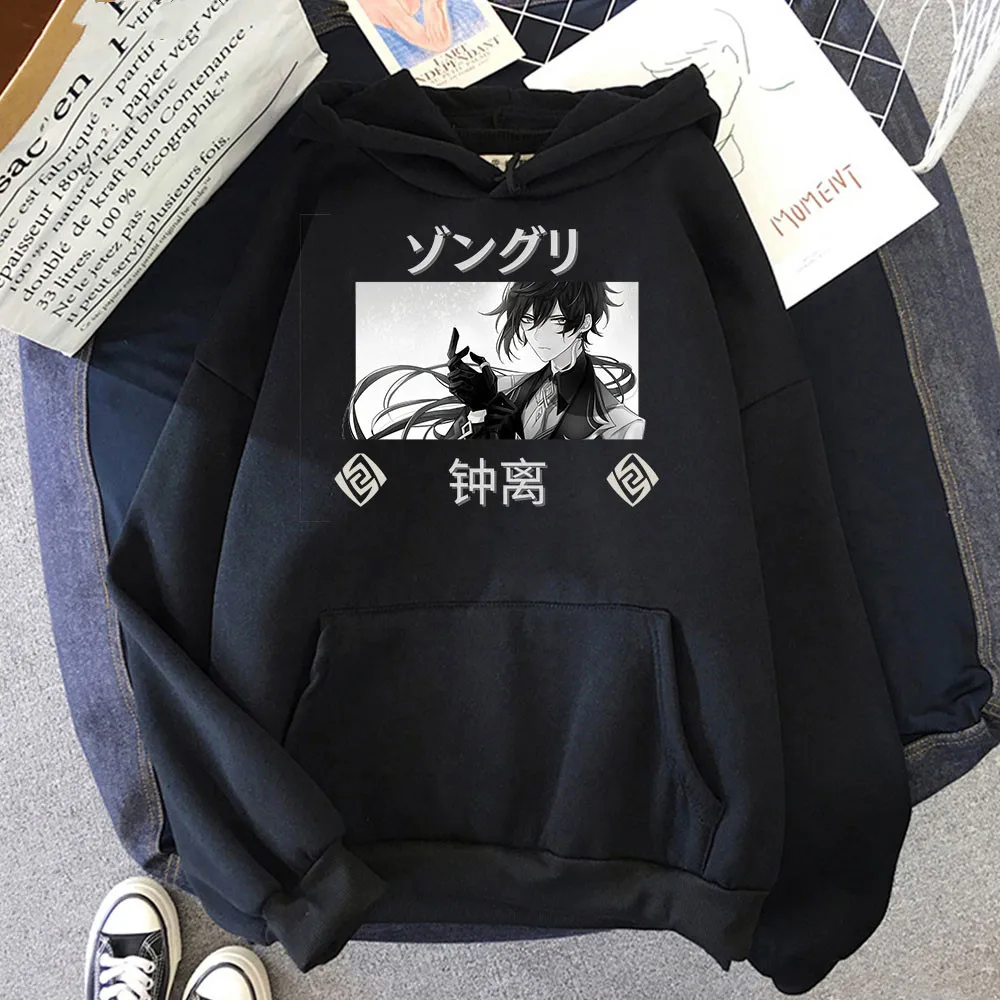 

Zhong Li Genshin Impact Print Hoodies Anime Kawaii Women Sweatshirt Men Hoodie Kids Hip Hop Boy Clothing Girl Hoodie Men Coats