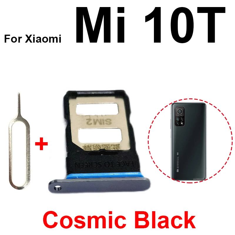 Sim Tray Holder For Xiaomi Mi 10 Mi 10 Pro 10T Lite 10s Mi 10 Ultra SIM Card Tray Slot Adapter Socket Repair Parts + Eject Pin images - 6