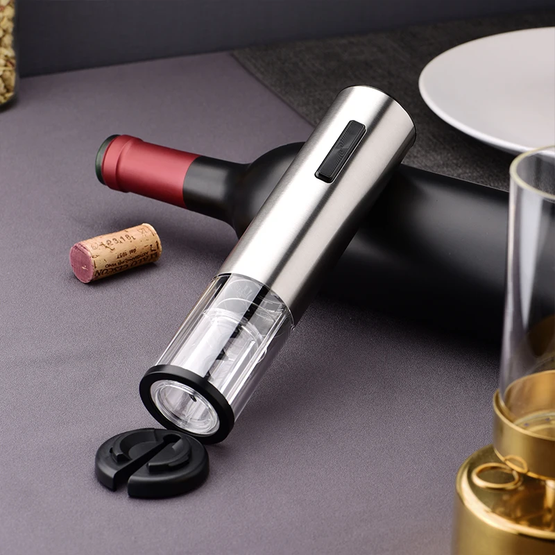 

Factory Price Automatic Cordless Electric Wine Corkscrew Wine Bottle Opener Set With Foil Cutter