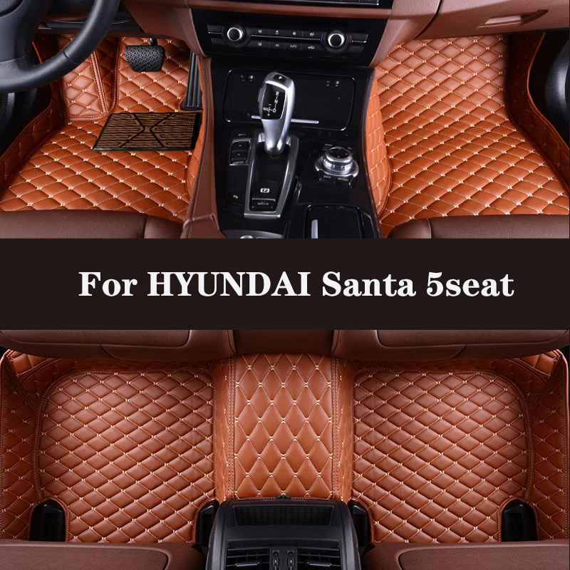 

HLFNTF Full surround custom car floor mat For HYUNDAI Santa 5seat 2013-2017 car parts car accessories Automotive interior