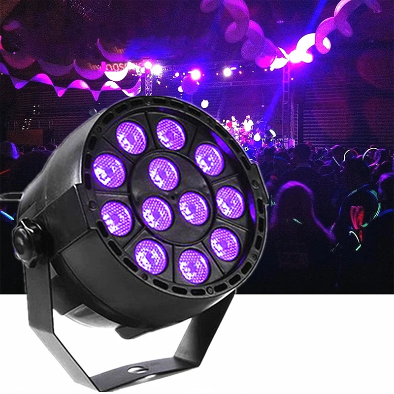 

12W 12LED UV Light Dj Disco Par Licht Violet Zwart Laser Projector Voor Kerst Bar Thuis Party Decor Muur Wasmachine Spot Lamp
