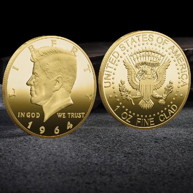 

UNited States Kennedy The 35th President of America Gold Plated Coins Souvenirs and Gifts Home Decorations Commemorative Coin