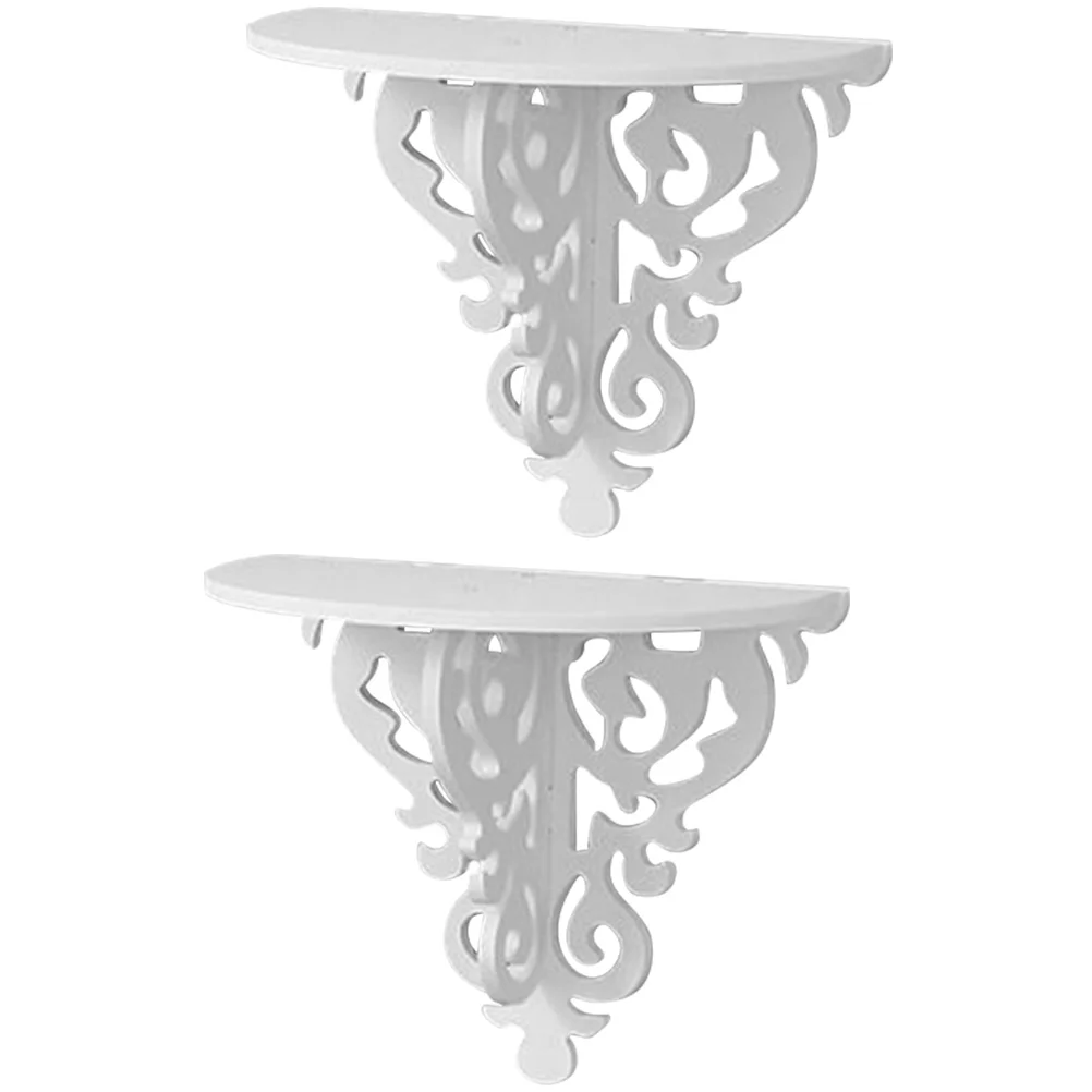 

2pcs Wall-mounted Shelf Modern Style Hanging Storage Rack Household Organizer Rack