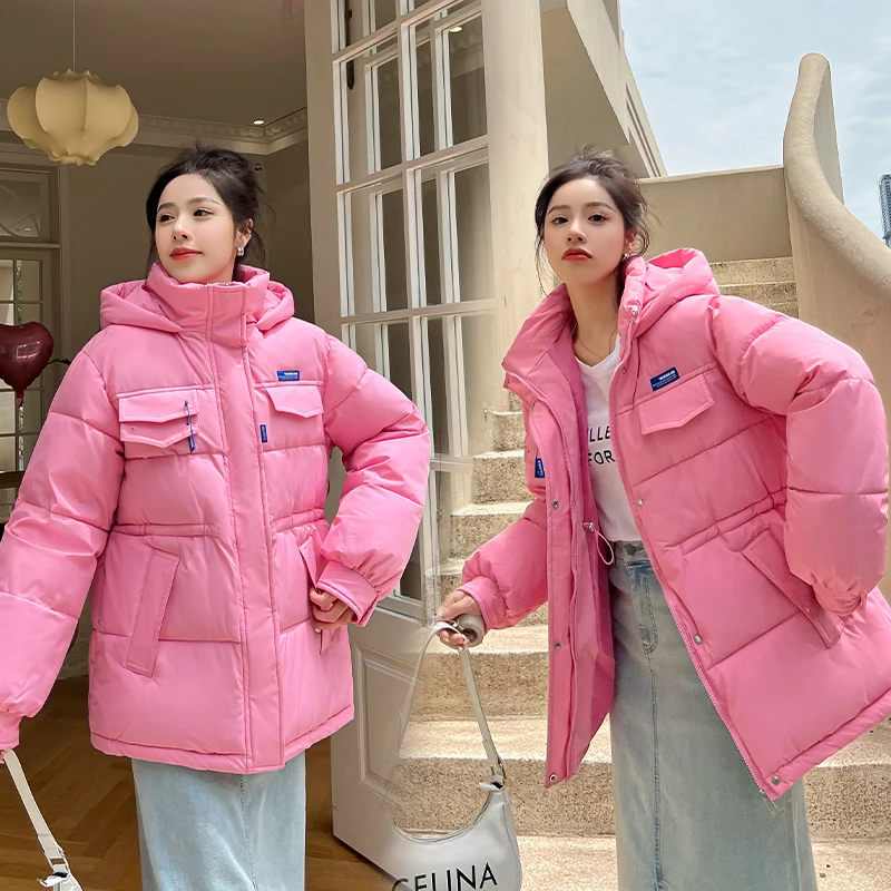 Women Winter Down Padded Jacket Women Hooded Parkas Coat 2022 Winter New Thick Warm Cotton Coat Jacket Female Outwear
