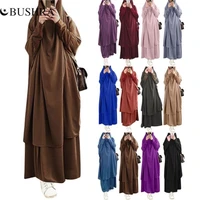 bushra new creative european and american large swing solid color robe dress hooded suit national clothes 2022 fashion