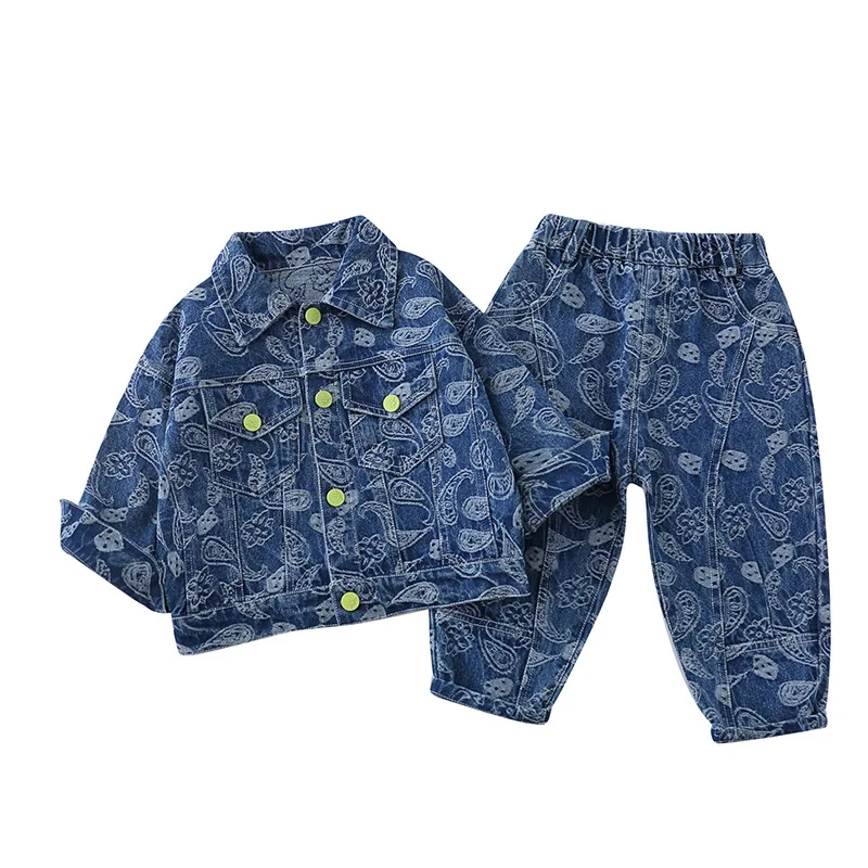 

Fashion Toddler Baby Boys Clothes Sets Spring Autumn Girl Set Kids Sports Denim Jacket + Pants 2Pcs Suits Children's Outfits