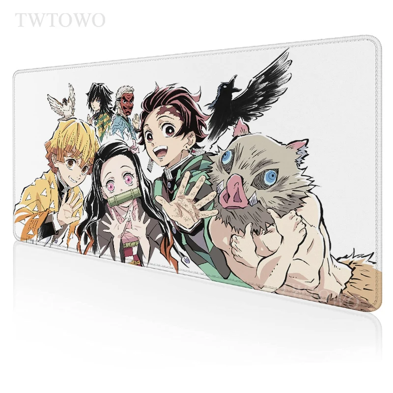 anime demon slayer kimetsu no yaiba mouse pad gaming xl hd computer mousepad xxl office natural rubber carpet laptop table mat free global shipping