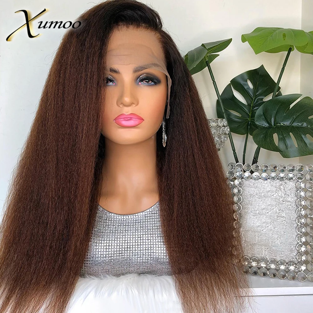 Yaki 200 Density 33 Colored 13x4 Lace Front Human Hair Wig Pre Plucked 13x6 Lace Frontal Wig 4x4 Closure Wigs For Black Women