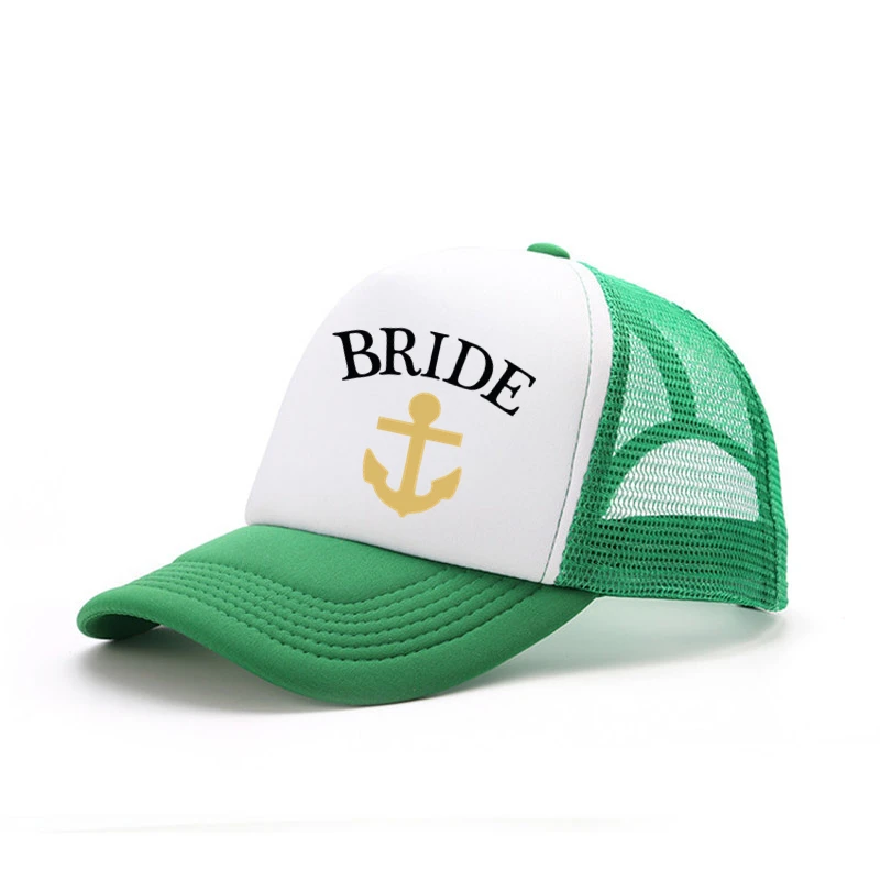 

Fashion New BRIDE's CREW Letter Baseball Cap Gold Bachelore Anchor Bride Love Squad Casual Tide Unisex Adult Cap Summer Hat