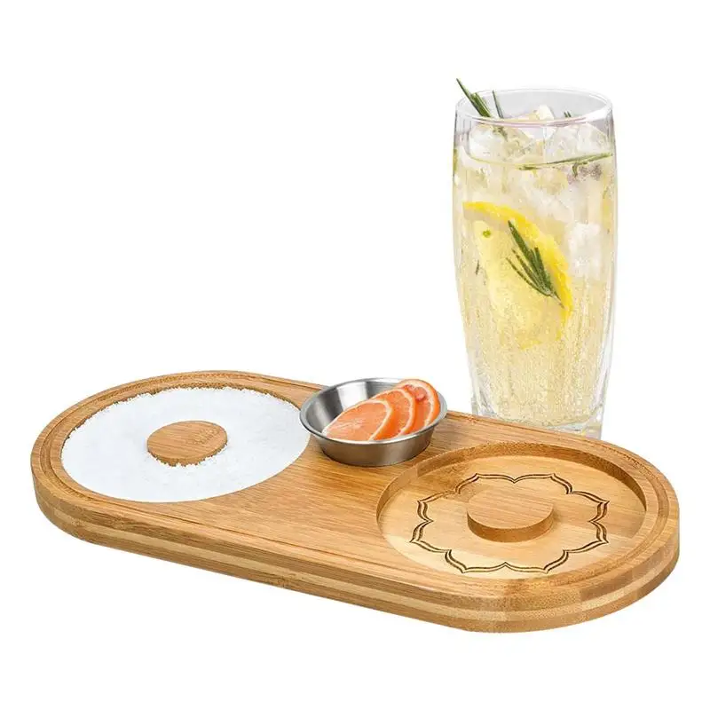 

Аксессуары для коктейлей, двойной диск, дизайнерская соль для Маргариты, барный поднос для обмотки, посуда, бытовой лоток для фруктов, деревянный поднос