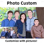 Персонализированное фото, искусственный рисунок, изображение персонажа из мультфильма, персонализированные украшения для дома