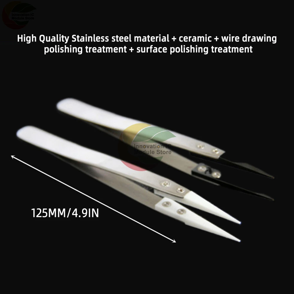 

Керамический Пинцет из нержавеющей стали, устойчивый к высоким температурам, керамическая головка, инструмент для удержания кислот и щелоч...