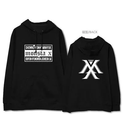 

Kpop Pullover Monsta X Oversized Faddish Hoodie Harajuku Sweatshirt Fall Clothes Women Long Sleeve Hoodies Streetwear