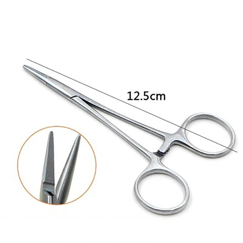 Tiangong 12.5cm Stainless Steel Double Eyelid Surgery Tool Needle Holder Cosmetic Plastic Insert Suture Needle Holder Pliers Cla