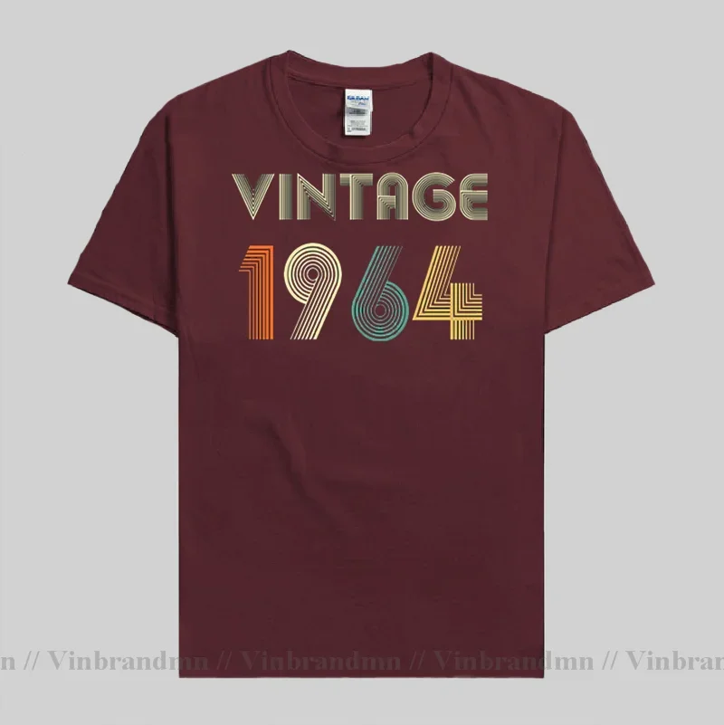 Мужская футболка подарок на 57-й день рождения винтажная 1964 года футболки Born in