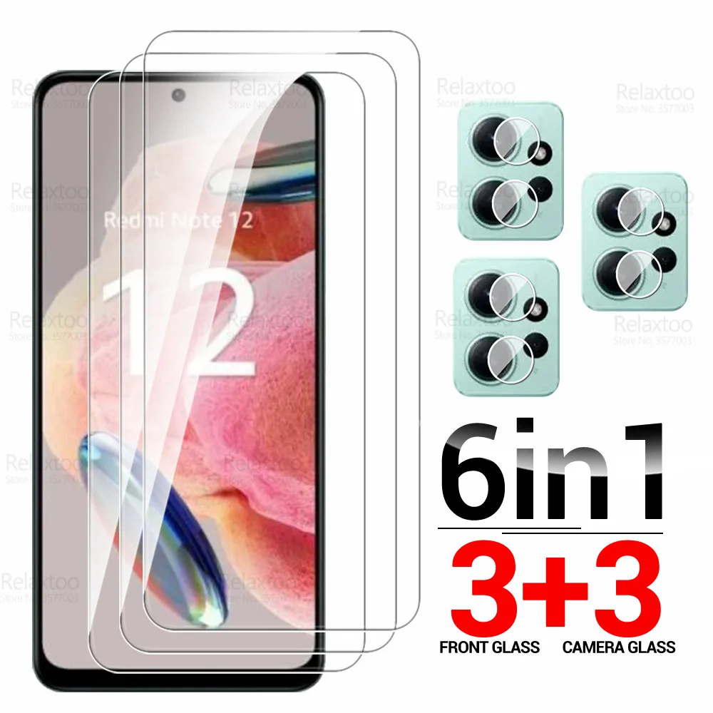 

Для Xiaomi Redmi Note 12 4G Стекло 6 в 1 защитное закаленное стекло для камеры Radmi Note12 RedmiNote 12 защита для экрана защитные пленки