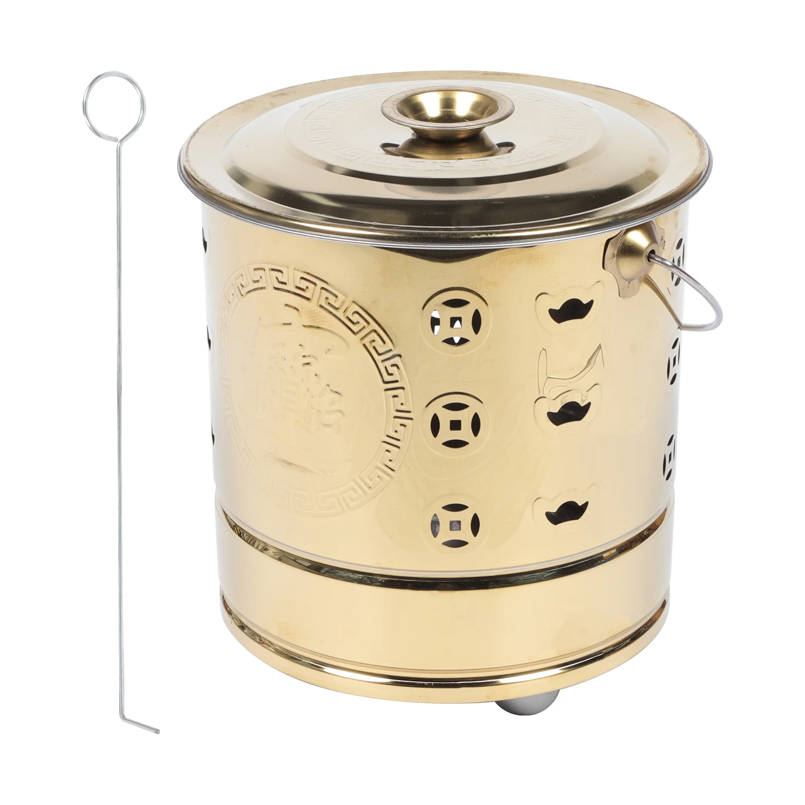 

Bins Lids Ash Carrier Pail Sacrificial Bucket Fire Pit Table Incinerator Can Outdoor Fire Pit Bowl Offering Pot