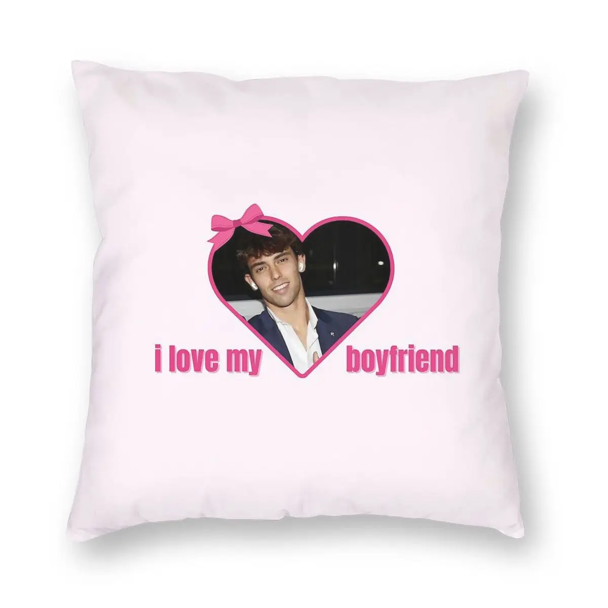 Квадратная наволочка в стиле бойфренд Joao Felix из полиэстера и льна