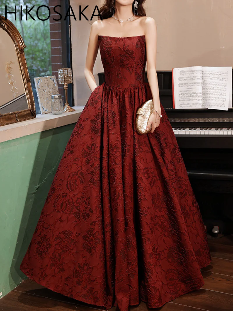 

Elegant A-Line Long Prom Dresses Sleeveless Lace-Up Back Floor Length Wedding Party Gown Evening for Women Vestidos 2023 New