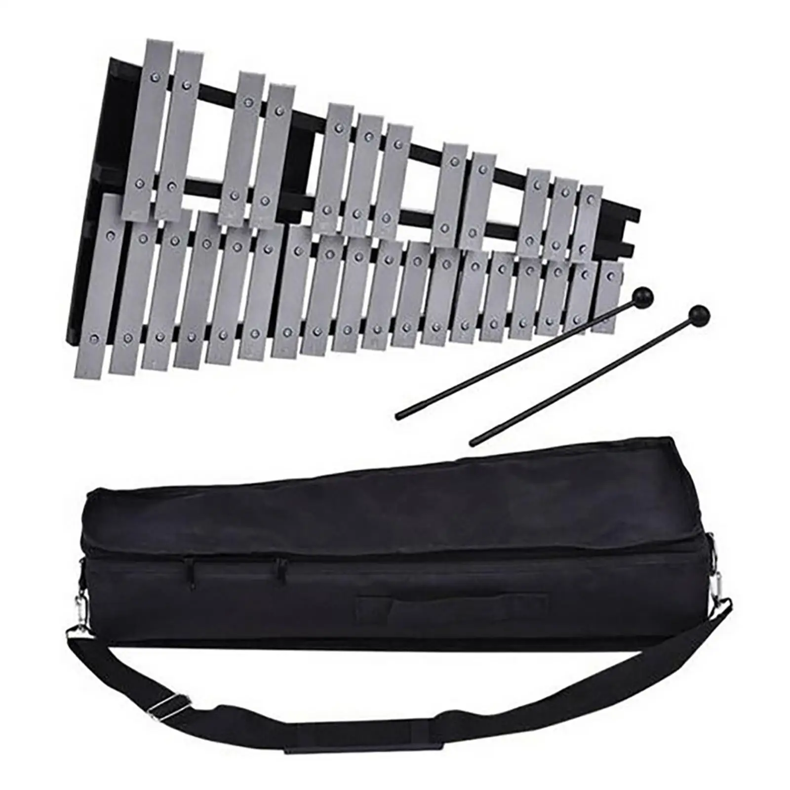 

Professional 32 Notes Glockenspiel Xylophone Bell Percussion Instrument Kit and Carrying Bag for Beginner Kids Adult Gifts