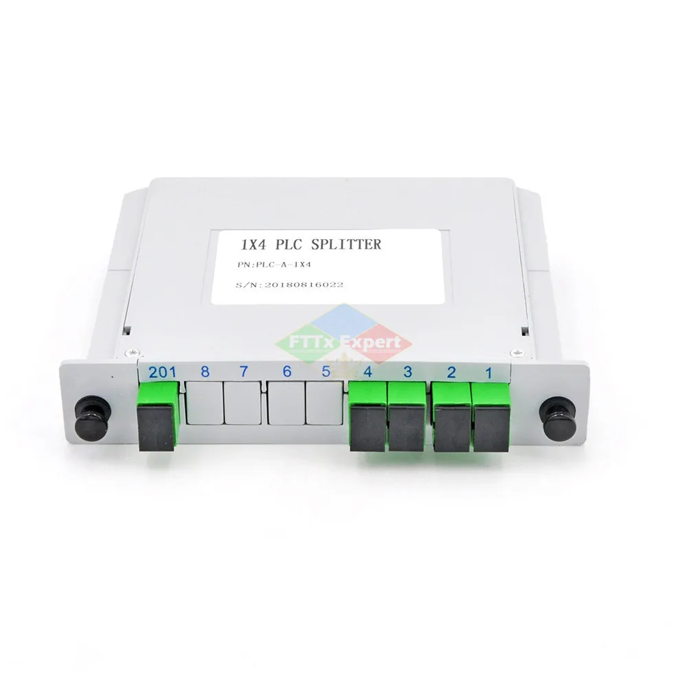 10 pcs/Lot SC APC PLC 1X4 splitter Fiber Optical Box FTTH PLC Splitter box with 1X4 Planar waveguide type Optical splitter