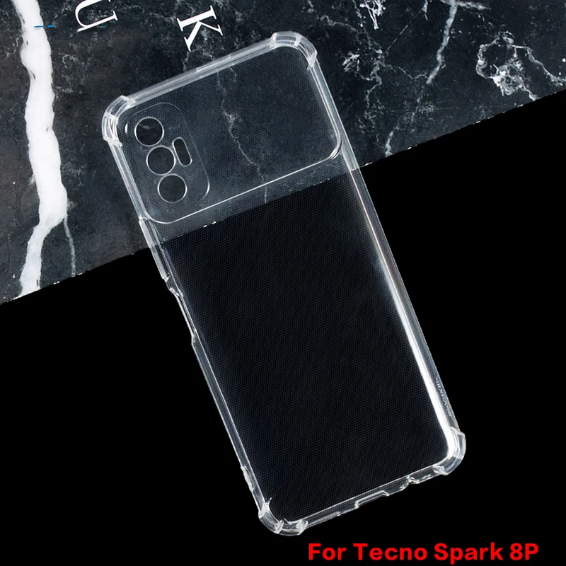 

Full Camera Protection Transparent Phone Case For TECNO SPARK 8P Cover Soft Clear TPU Case For Tecno Spark 8 8 P Silicone Caso