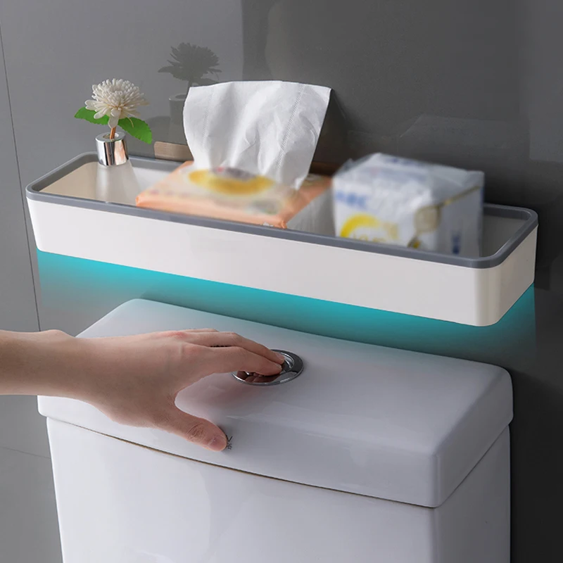

Bathroom Hanging Toilet Cabinet Above Organizer Free Shelf Artifact White Toilet Hole Multifunctional Storage Rack, Rack, Wall