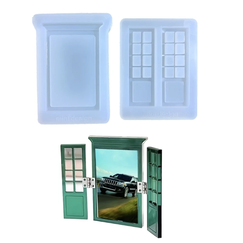 

Photo Frame Resin Mold Silicone Window Frame Mold for Epoxy Casting DIY Photo Frame Resin Mold Photos Display Tools T8DE