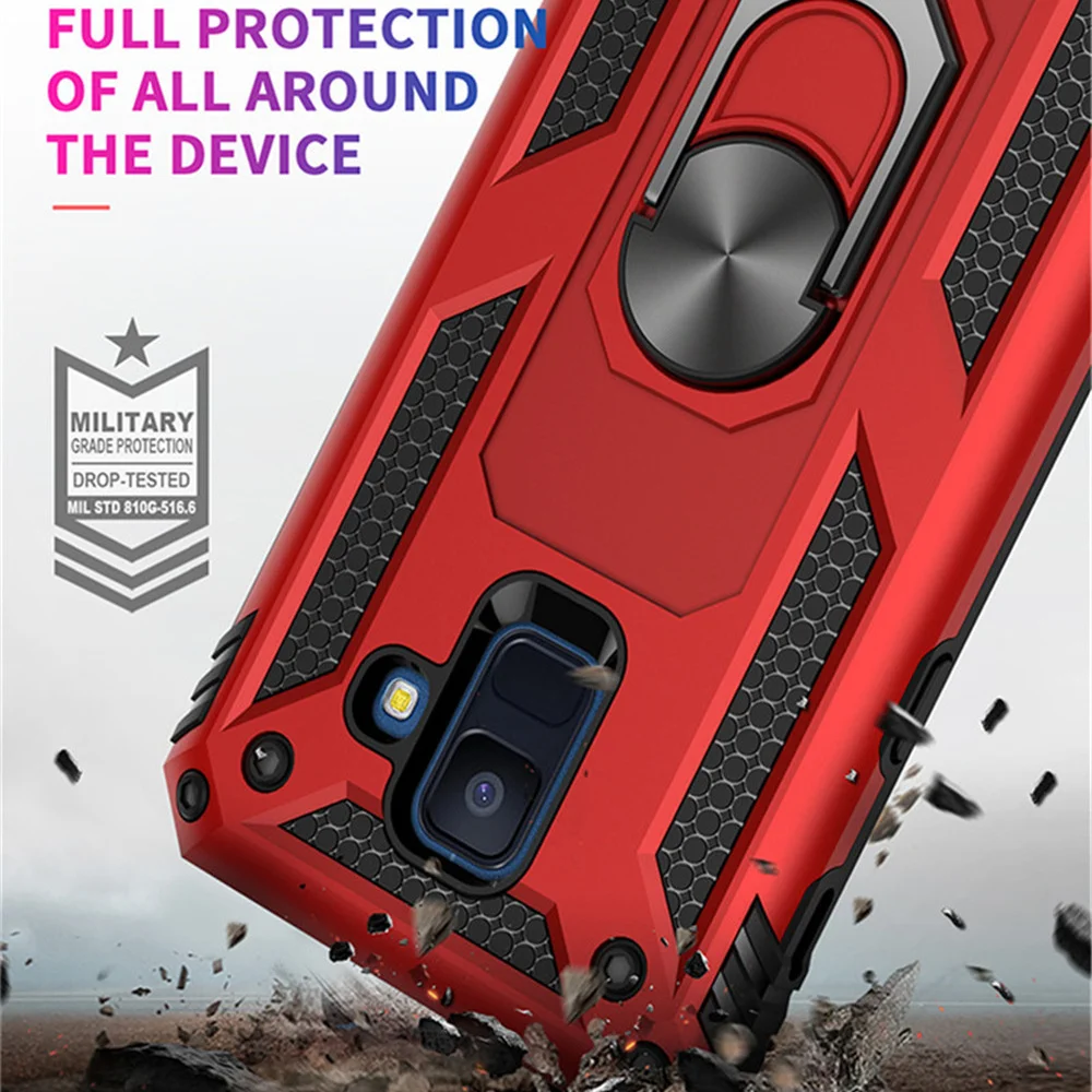 A6 2018 для Samsung Galaxy A8 J4 J6 Plus Prime J3 J7 J8 A9 J2 Pro Core чехол Броня подставка держатель кольцо