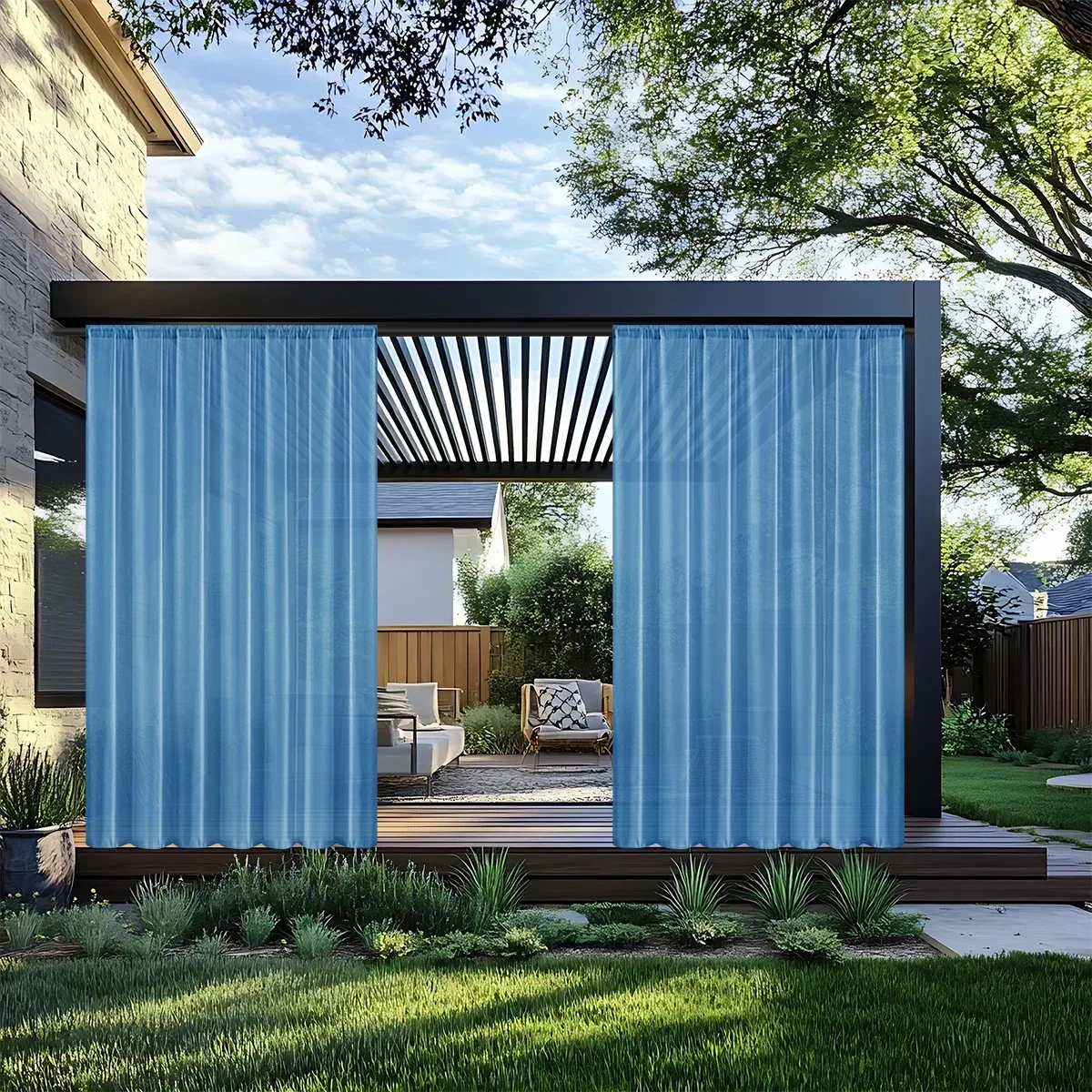 Современные водонепроницаемые шторы из полиэстера