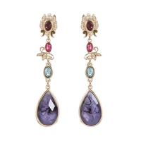 elegant pearl flower pendant earrings temperament women fashion trend party earrings jewelry