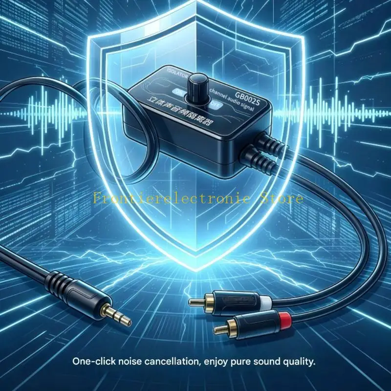 Фото Шумоподавитель для подключения динамика G8DB со стереовходом 3,5 мм к 2RCA, кабель-изолятор цепи заземления слухового аппарата №4
