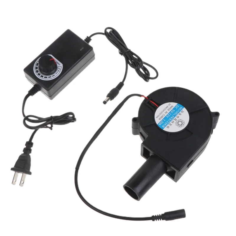 

Portable BBQ Fan for DC 12V 2A 5300R/Min Air Turbo Blower for Barbecue Picnic Camping Fire Charcoal Starter Cooking Tool