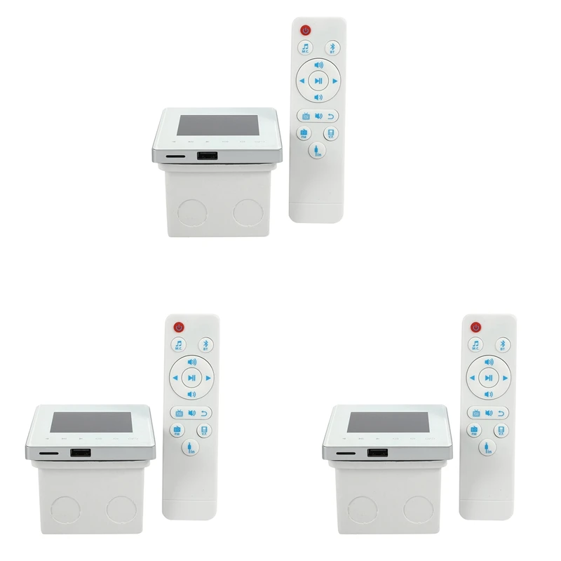

3X Bluetooth Smart Control Music System Ceiling Speaker Modules Audio System Digital Stereo Amplifier In Wall For Hotel