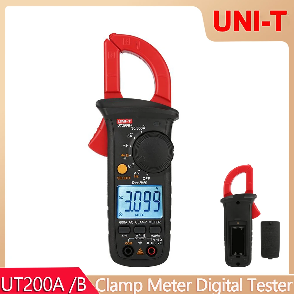 

UNI-T UT200A+ UT200B+ High Precision Clamp Meter Digital Professional Electrical Tester Pliers Ammeter AC/DC Voltage Detector