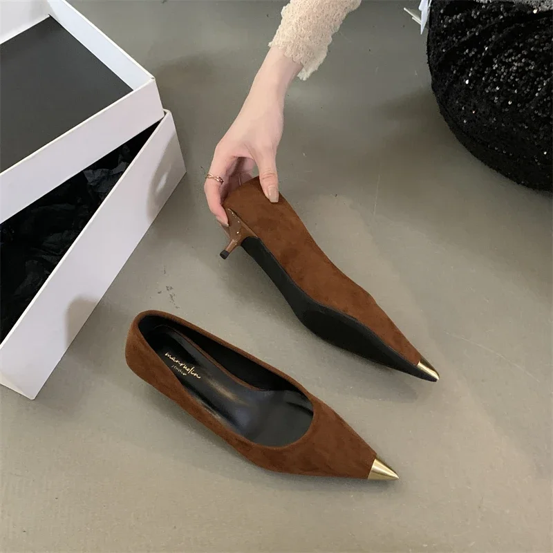 Женская обувь 2024 весенние туфли-лодочки последние сандалии на высоком каблуке с