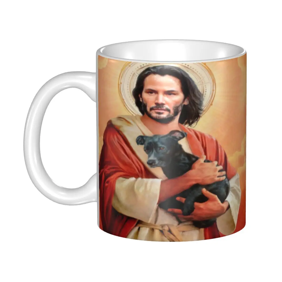 

Керамическая кружка с изображением щенка, Иисуса Джона из фильма «Сен-Мейм»