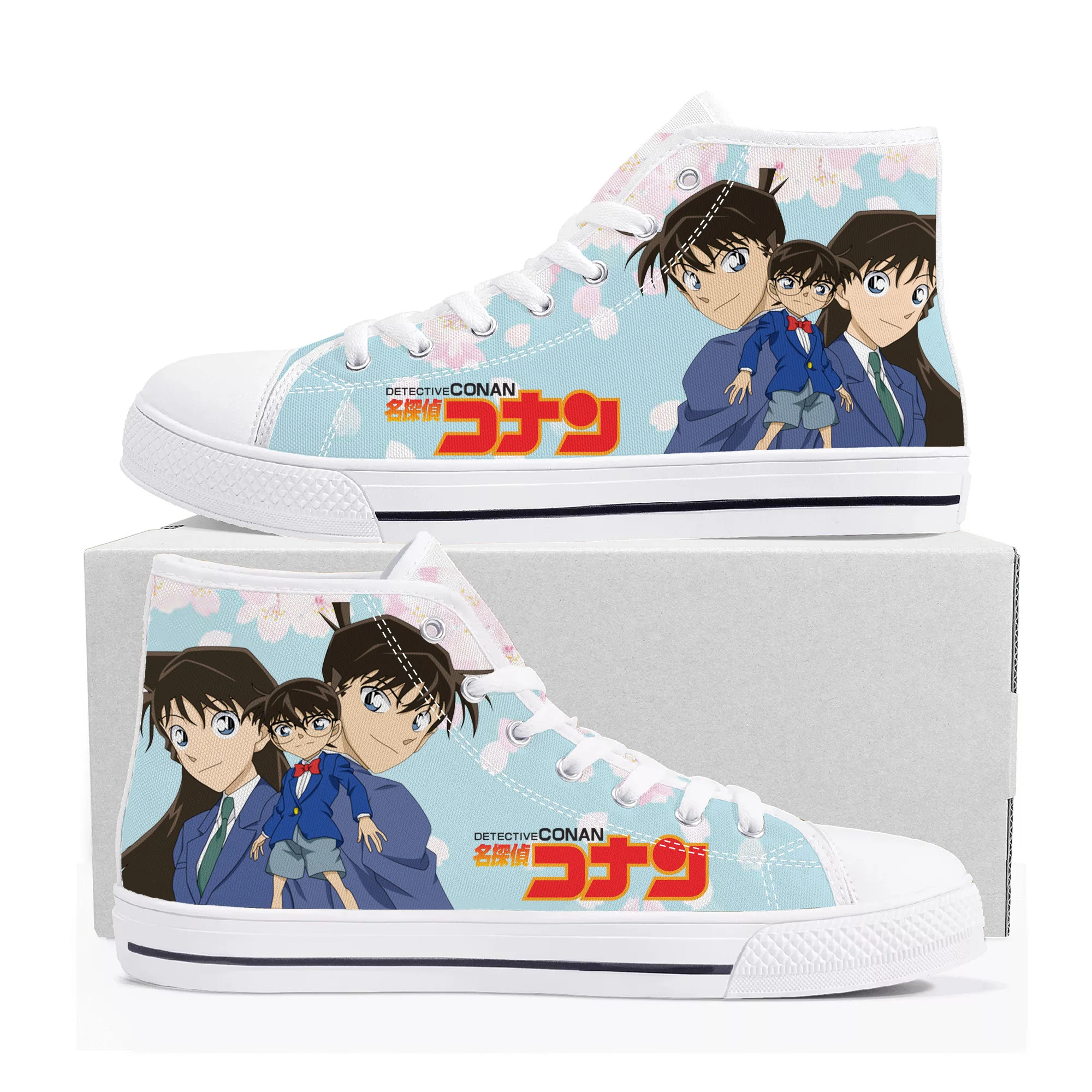 

Высокие кроссовки в стиле аниме Детектив Конан, высококачественные мужские и женские холщовые кроссовки для подростков, повседневная обув...