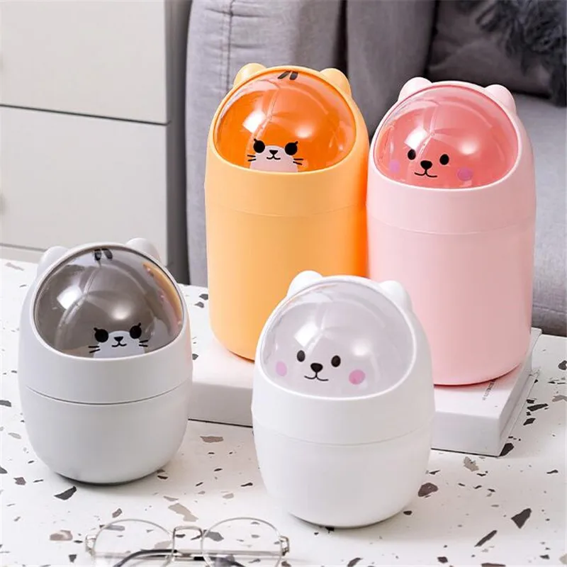

Cute Cartoon Car Trash Cans Car Storage Debris Barrels Garbage Dust Holder Rubbish Cases Bin Auto Waste Organizer Bear Style