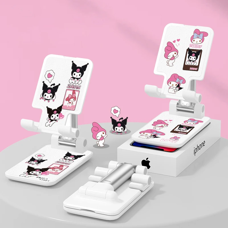 

Держатель для телефона Sanrio Kuromi My Melody, Xiaomi, Iphone, Samsung, Huawei, Ipad, планшетный ПК, Складная регулируемая подставка с мультяшным рисунком для прямой ...