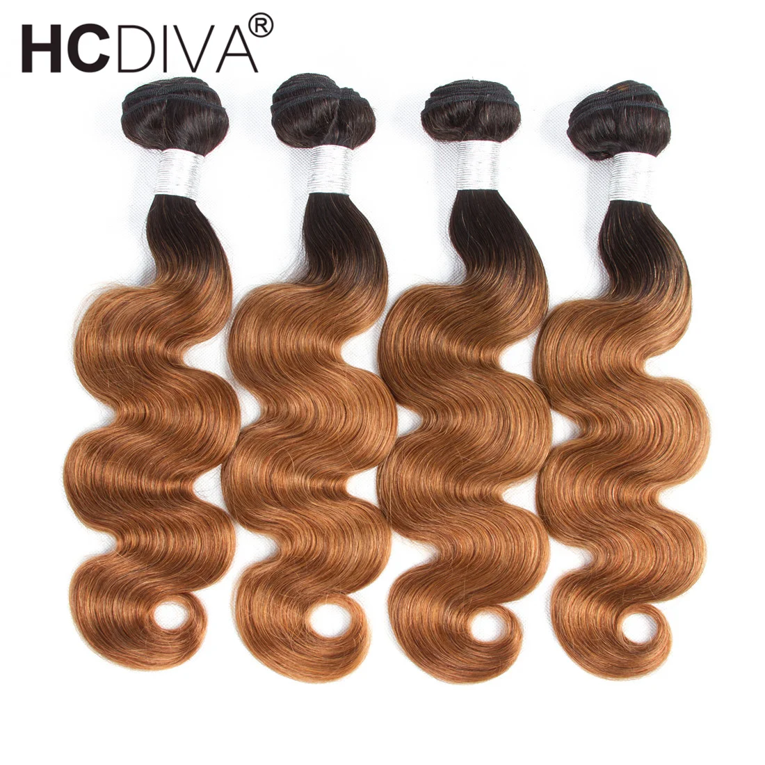 

10A Ombre Brazilian Hair Weave Bundles Body Wave 10--30inch Remy Human Hair Extension 1/3pcs T1B/30 Ombre Human Hair Bundles