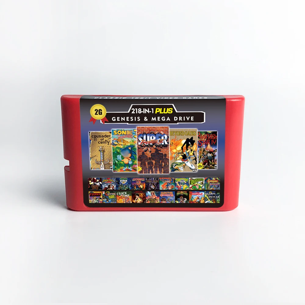 

218 in 1 PLUS Hot Game Collection For SEGA GENESIS MegaDrive 16 bit Game Cartridge For Mega Drive PAL and NTSC Drop shipping