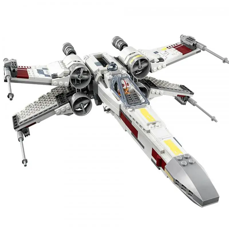 

In stock 05145 Star Plan X Wing Fighter Building Blocks 4 Figures Compatible 75218 Bricks Toys for children Toy