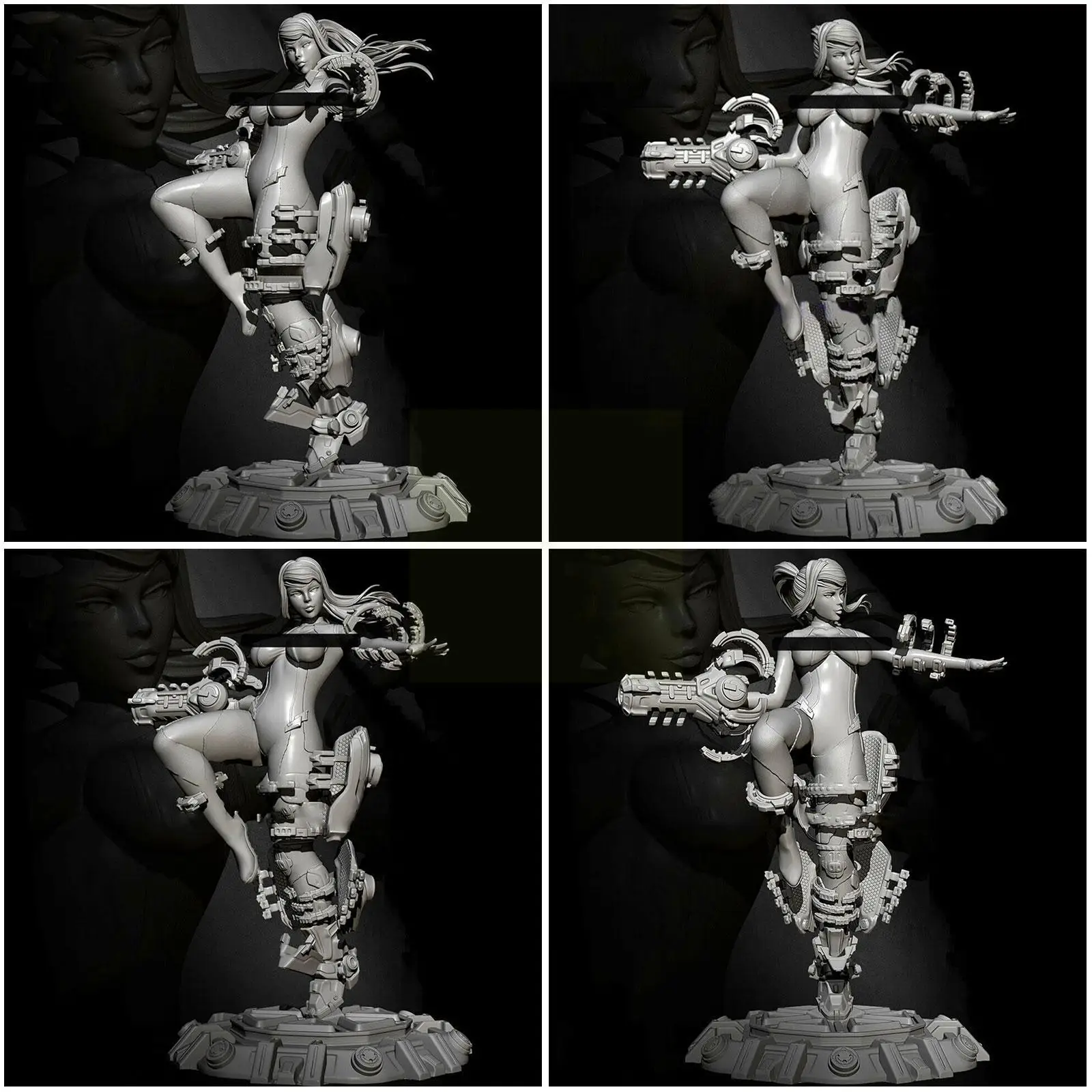 

1/24 Resin Model Kits Ancient Beauty Resin Figure White Desk Toy Self-assembled Home Decor Oranment 75mm Model Crafts DIY W4X1