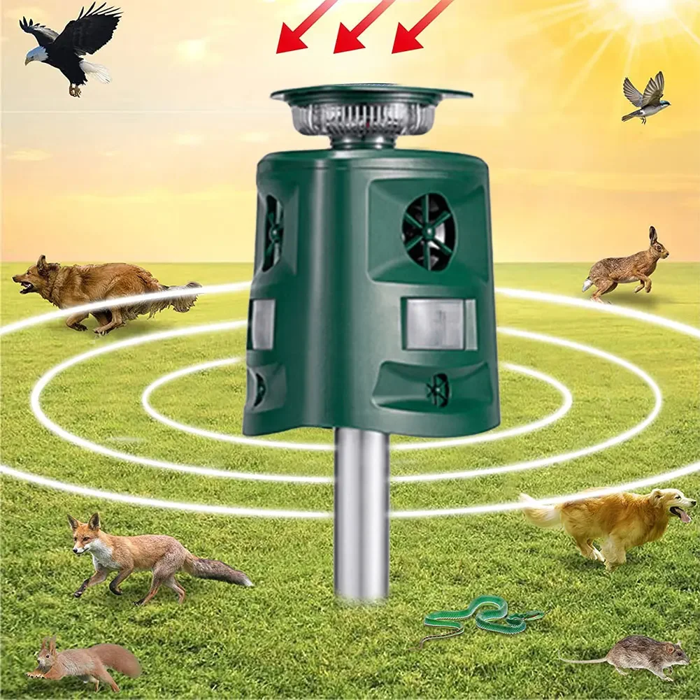 Ультразвуковой Отпугиватель Животных На Солнечной Энергии Водонепроницаемый Ip44