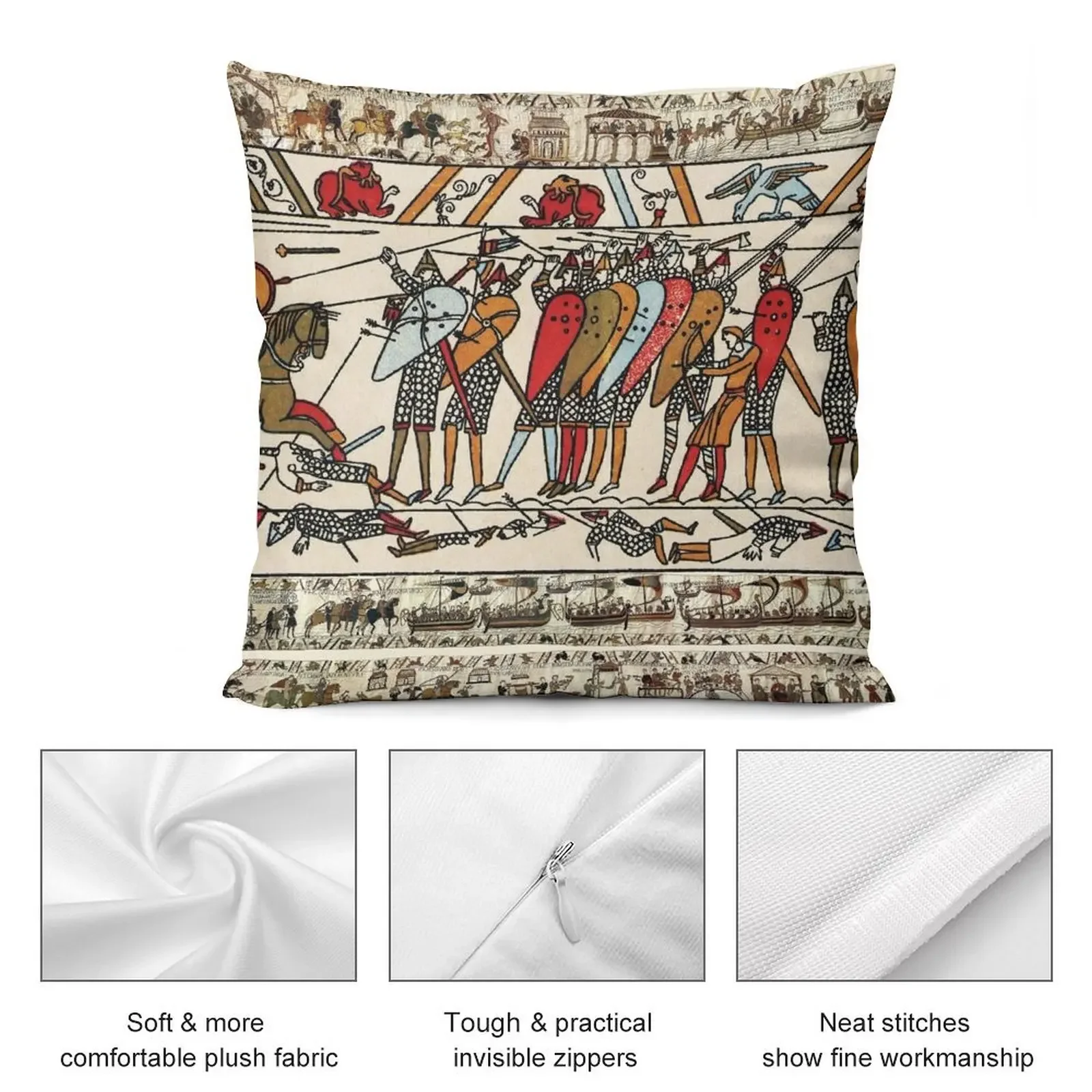 THE BAYEUX TAPESTRY BATL OF HASTINGS NORMAN KNIGHTS Декоративная подушка Наволочки для подушек Подушка